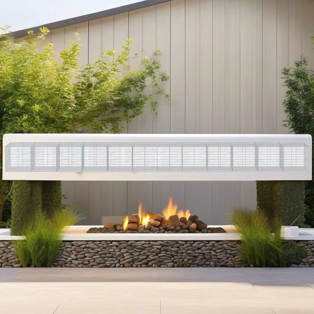 1200x100x100 cm Galvanized Iron Gabion Basket with Cover - Outdoor Garden Decor & Erosion Control