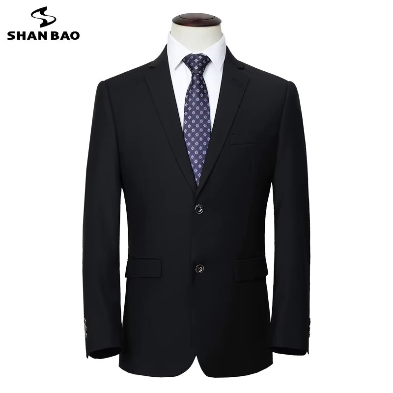 SHAN BAO 6XL 7XL 8XL 9XL oversized men's business casual gentleman suit jacket 2022 Spring new wedding banquet brand suit jacket