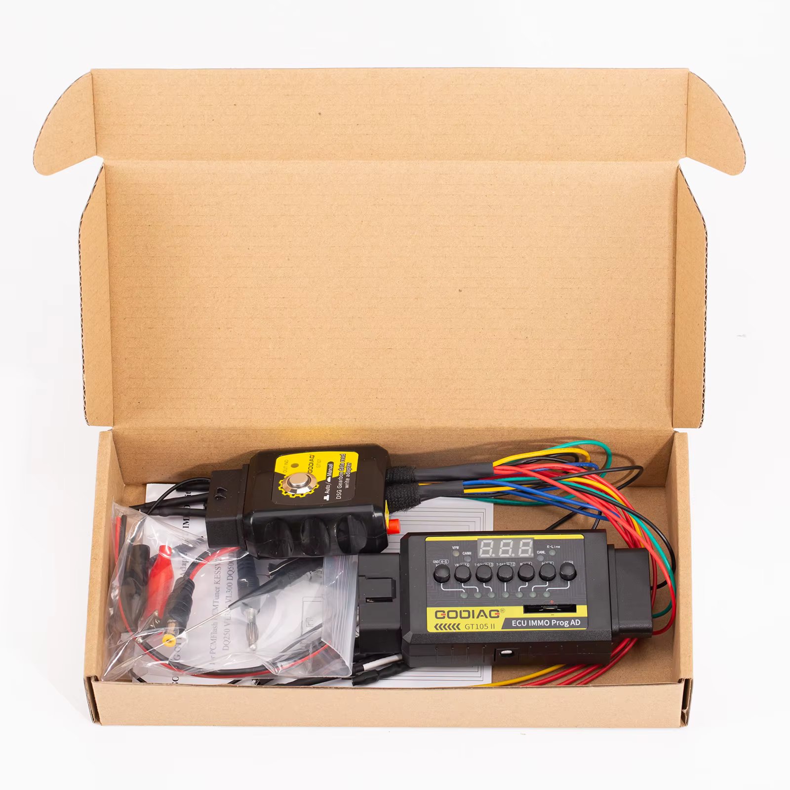 GODIAG GT107 DSG Gearbox Adapter with GT105 II IMMO Prog AD For DQ250, DQ200, VL381, VL300, DQ500, DL501, for Benz/ BMW