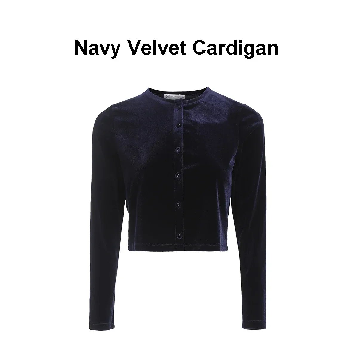Navy Velvet Cardigan