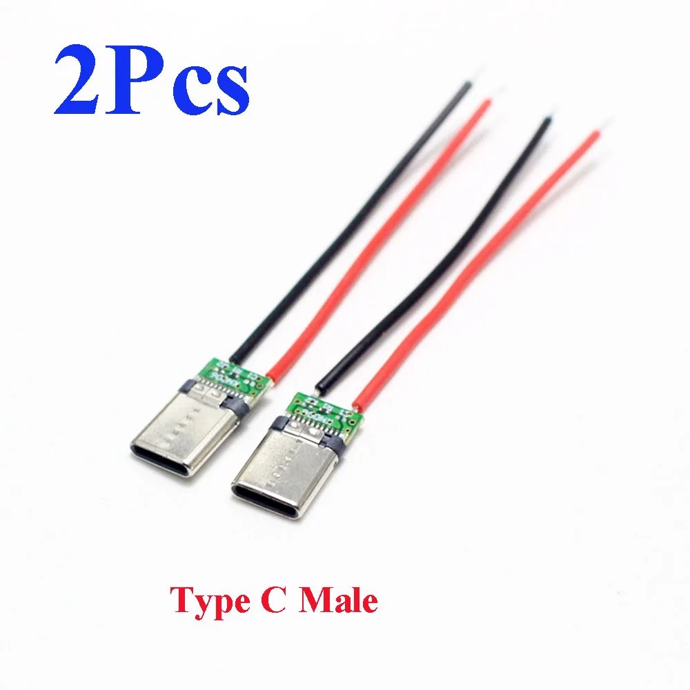 2pcs Type C Male