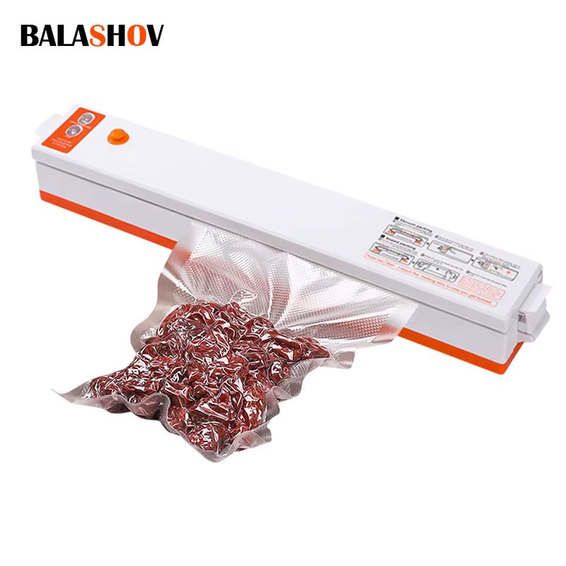 220V/110 Vacuum Sealer Kitchen Packaging Machine Household Food Film Sealer Vacuum Packer Keep Food Fresh with 10pcs Storage Bag