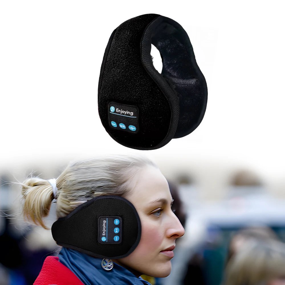 Wireless Adjustable Bluetooth Earmuffs Headphones Winter Ear Warmer with Microphones Women Men Warm Music Ear Muffs