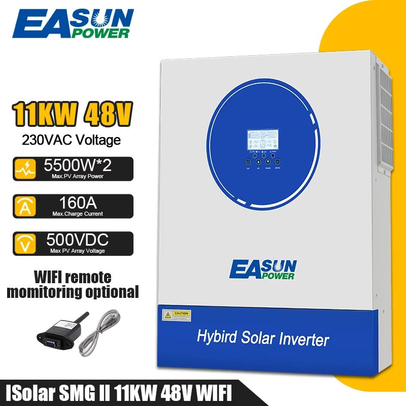 EASUN Pure sine wave off grid inverter with dual output MPPT compatible Single machine off supports battery with wifi