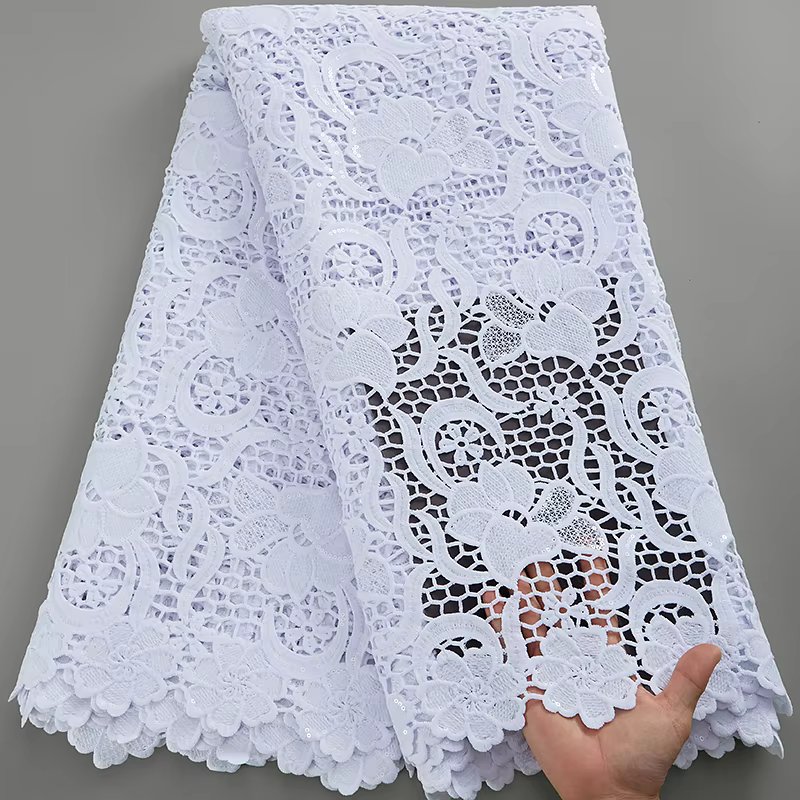 18White Sequins Lace