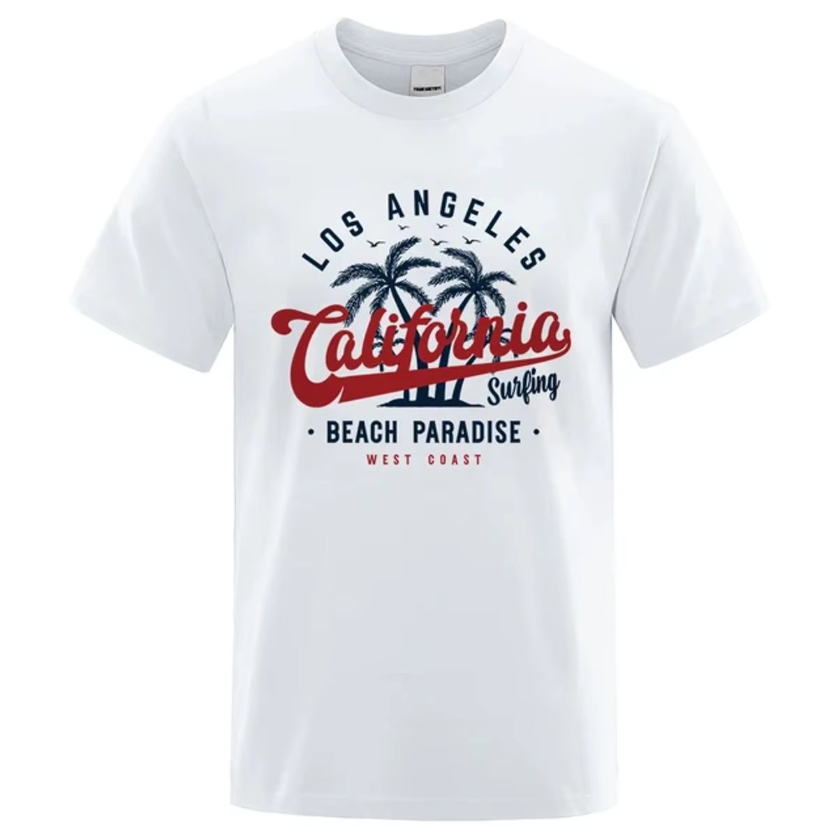 Men's basic T-shirt 100% cotton Los Angeles California short sleeve