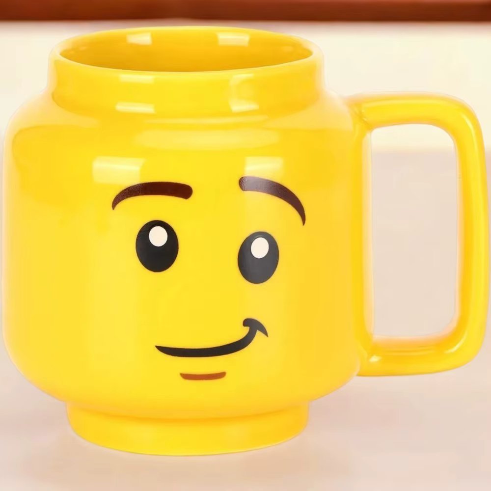 Funny Ceramic Cartoon Coffee Mug - Smiling Coffee Milk Tea Water Cup for Children - Lovely Milk Breakfast Cup - Adorable Kids Gi
