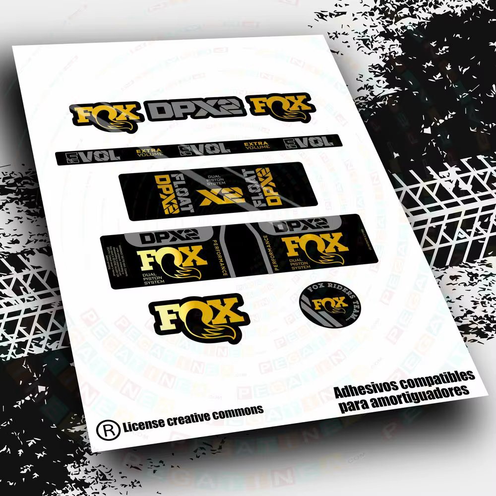Stickers shock absorber FOX FLOAT DPX2 PERFORMANCE 2021-22 WP480 bike stickers, bike MTB BTT accessories bike components adhesives