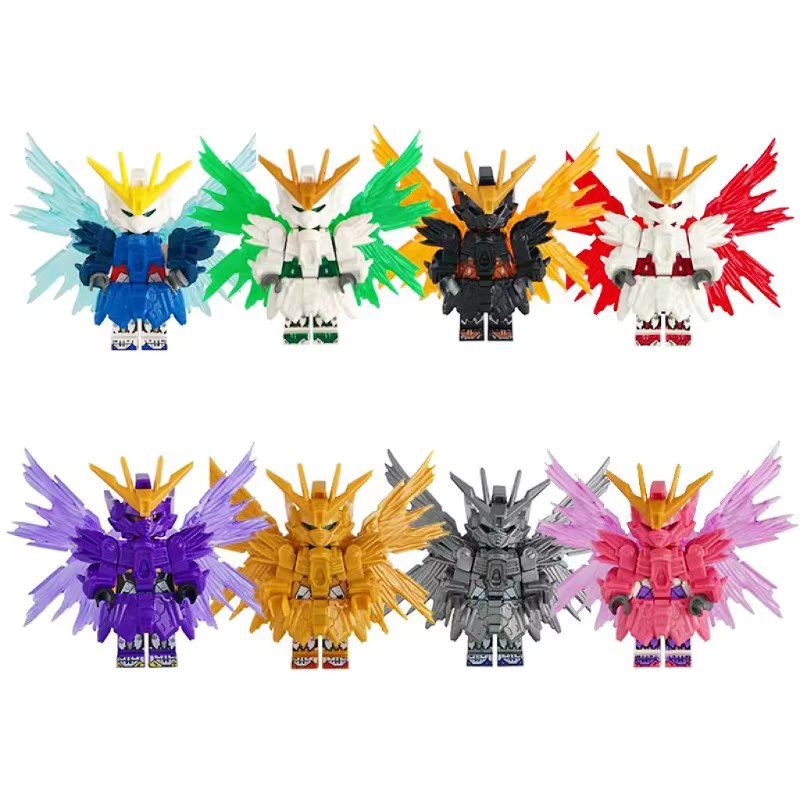 Halloween decorations household mecha humanoid robot model small particles assembled educational toys anime warrior weapons.