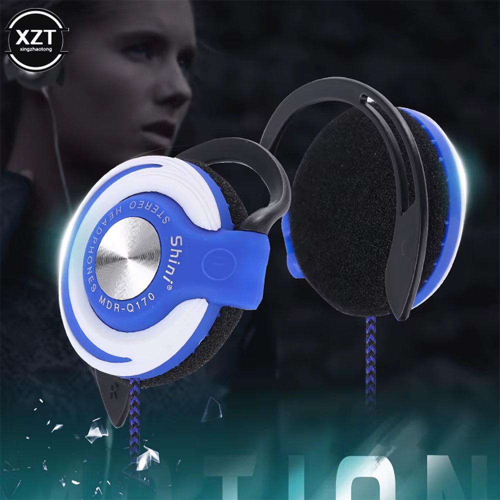 SN Q140 3.5mm Wired Headphones HIFI Heavy Bass Headset Over-ear Adjustable Ear Hook Earphone Music Earphone For Phone Laptop MP3