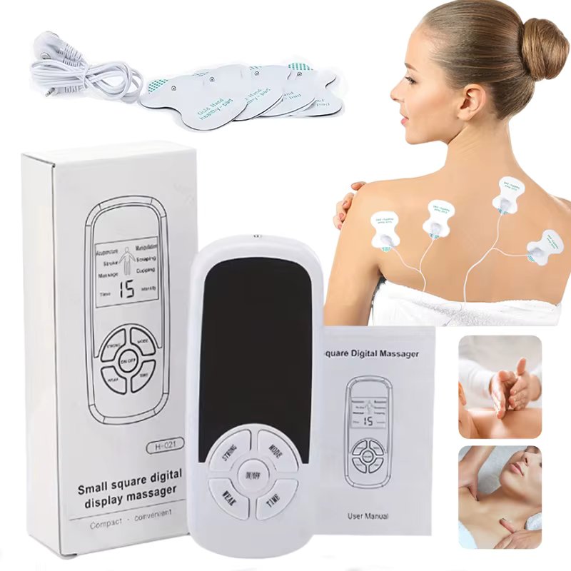Multi-functional Pulse Electric Muscle Stimulator Back Body Massage Tens Acupuncture Meridian Physiotherapy Digital Massage Tool