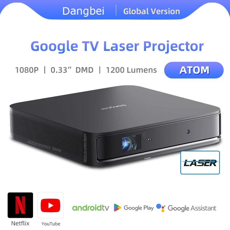 Global Version Dangbei ATOM 1080P Full HD Laser Projector Mini Portable Home Theater 3D Wifi Cinema Netflix Google TV Beamer