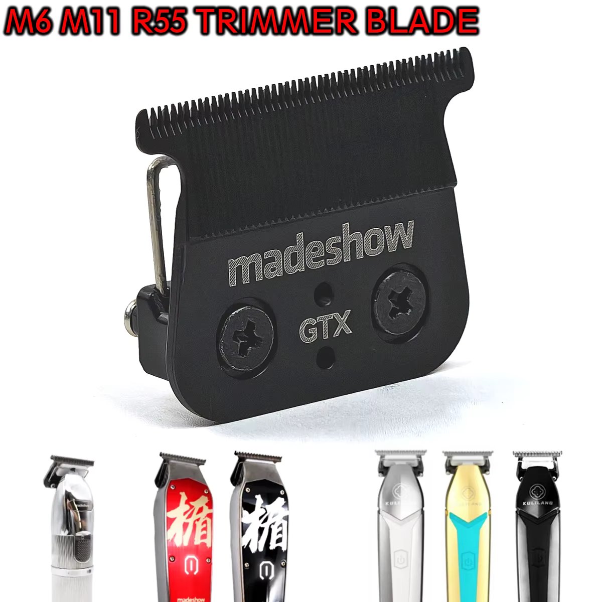 Madeshow KULILANG M6 M11 R55 Ultra Thin Original Blade Professional Hair Trimmer 0mm Cutter Head Clipper Replacement Accessories