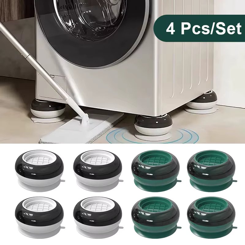 4PCS Washing Machine Foot Mat Anti Vibration Washer Pads Rubber Furniture Lifting Foot Base Refrigerator Support Dampers Stand