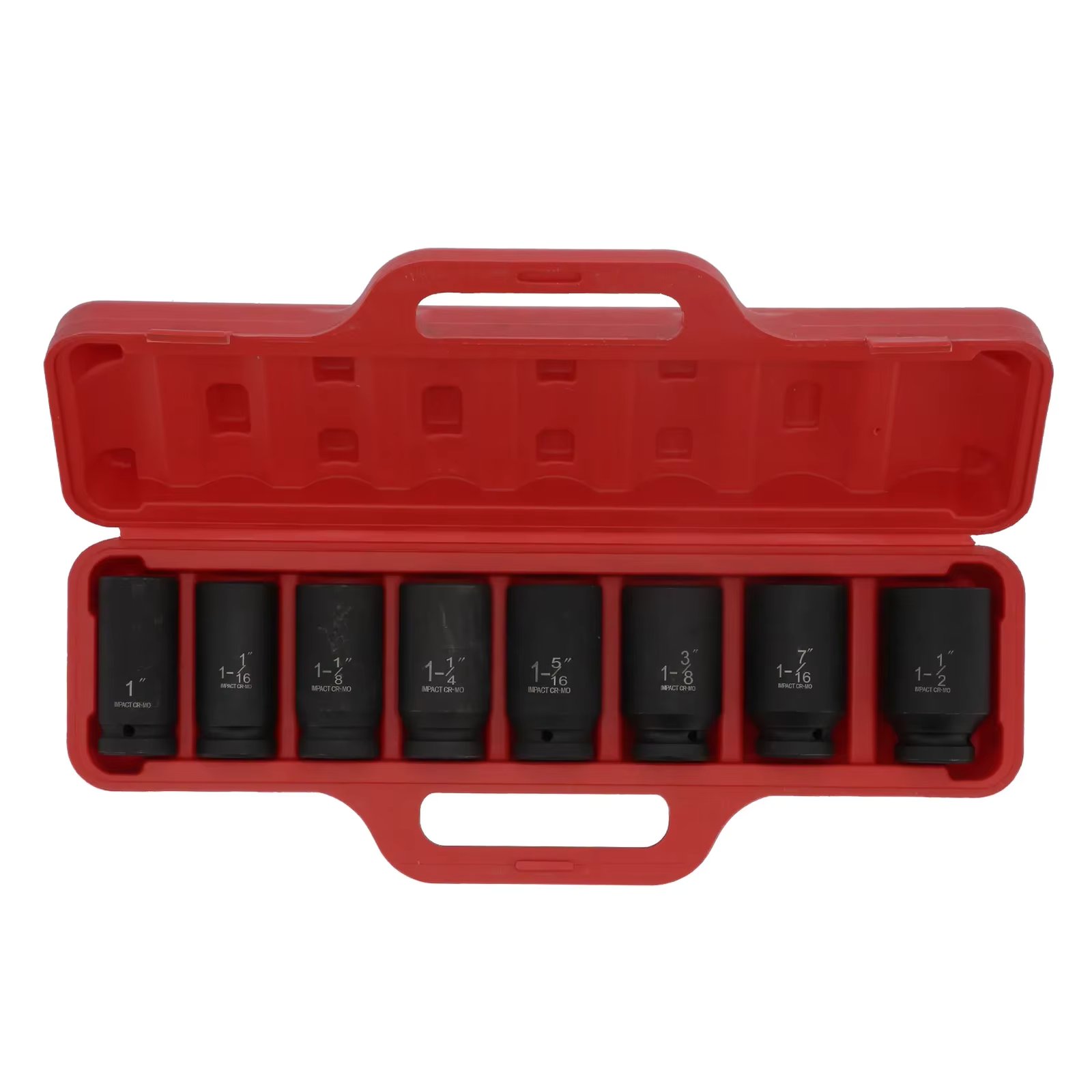 8PCS Socket Set HighTorque 6Point Impact Deep Chrome Vanadium Steel Automative Tool(British System  8-piece sleeve set