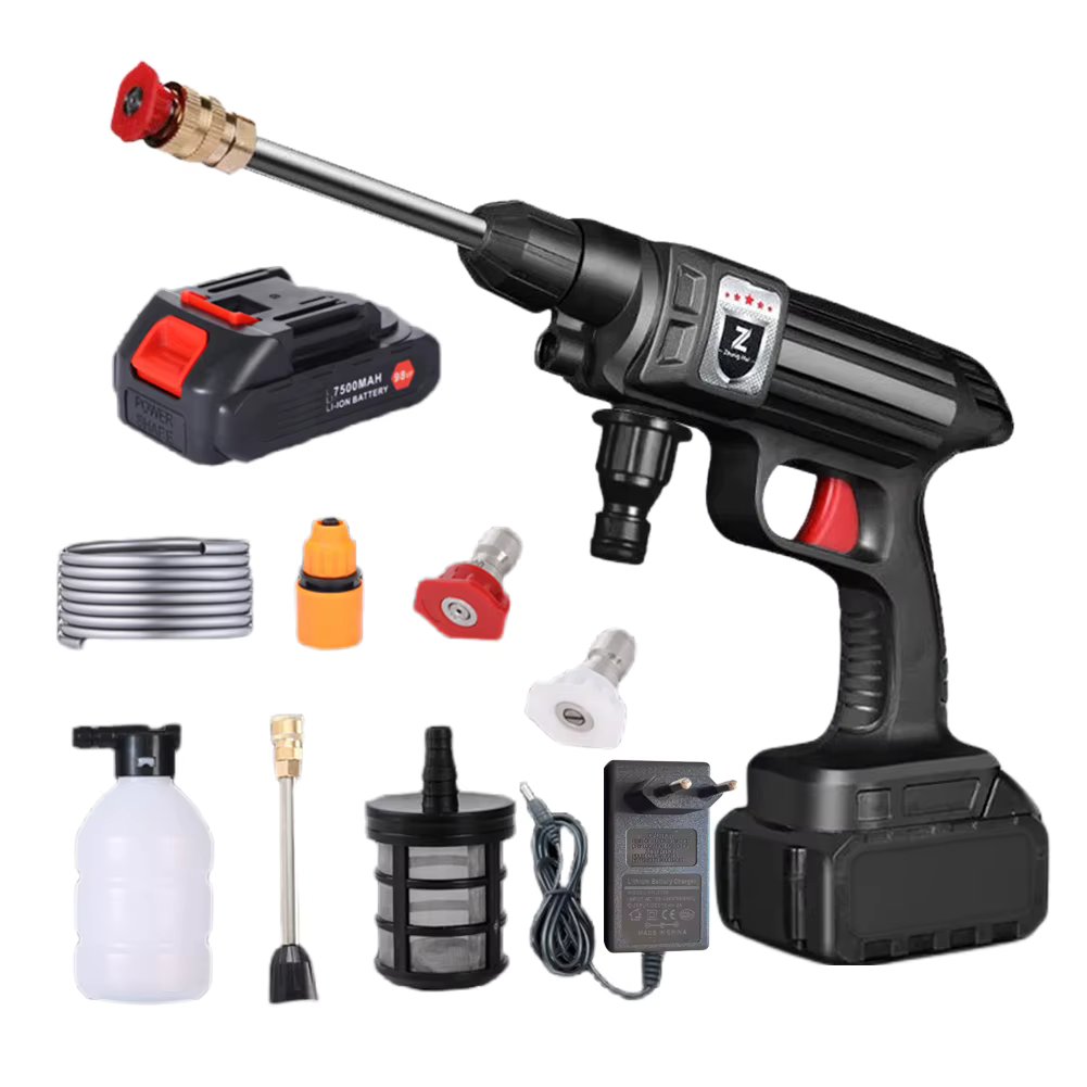 100w 30Bar High Pressure Car Washer Spray Water Gun 10000mAh Rechargeable Foam Generator Car Washing Machine for Auto Home Clean
