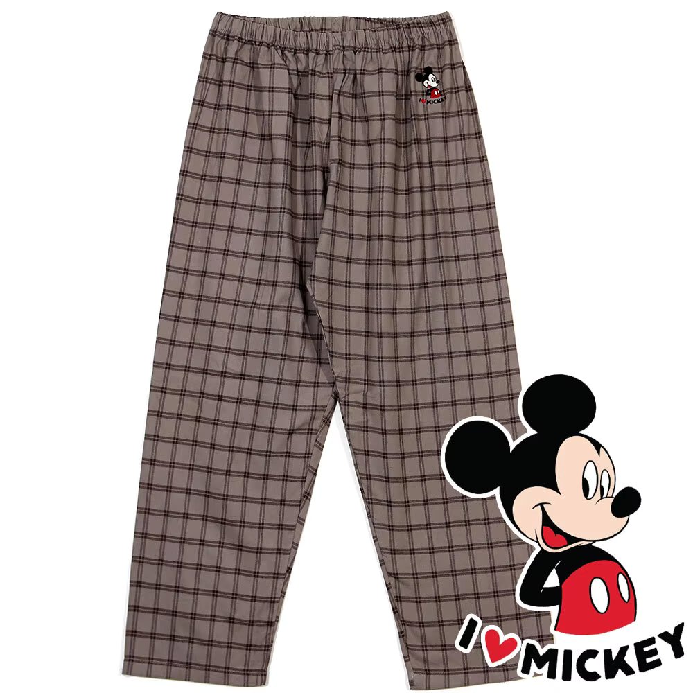 Mickey Mouse pajamas Disney pajama pajamas pants 9 parts long pants check pants