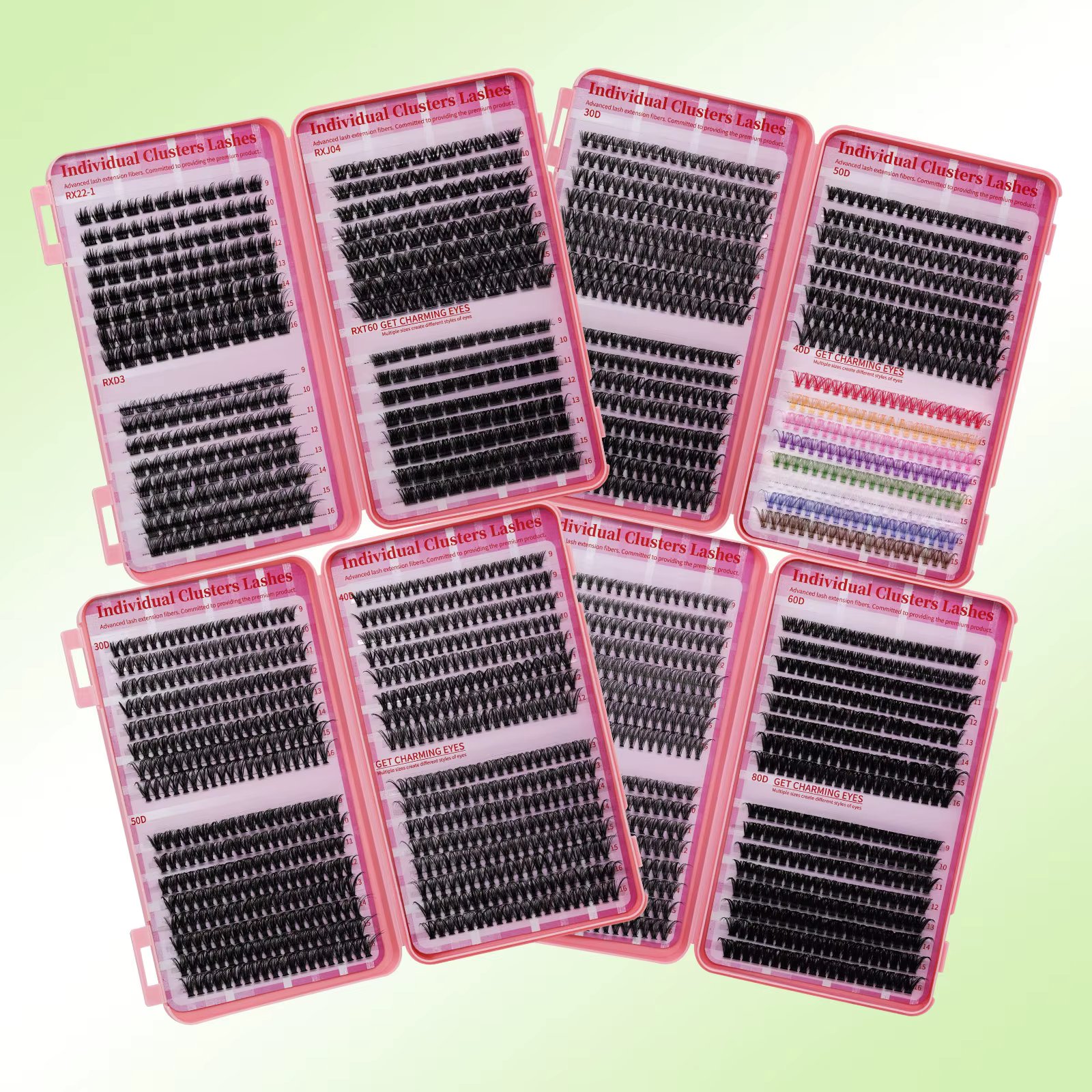 Lash Clusters book DIY Eyelash Extensions Clusters Lashes book D Curl LASH Mega Volume Individual Lashes Eyelash Clusters Extens