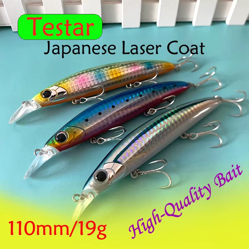 Testar Fishing Lure 110mm 19g Long Casting Swimbait Floating Minnow Bait Artificial Wobblers JerkBait for Pike Bass Trout Pesca