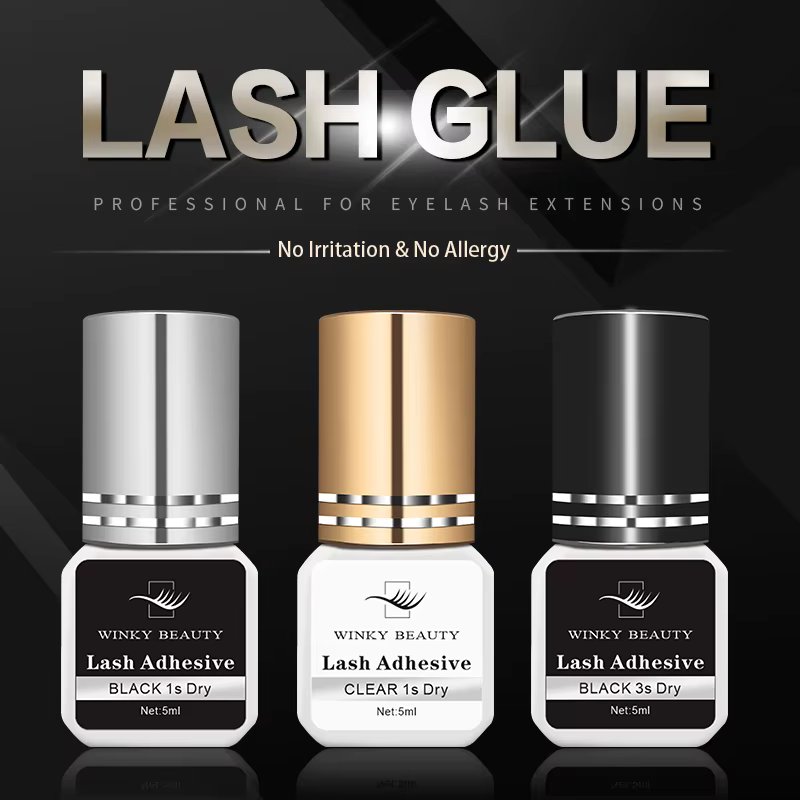 Winky Beauty 1 Second Fast Drying Strong False Eyelash Extension Glue Adhesive Retention 5-7 Weeks Low Smell Mink Eyelash Glue