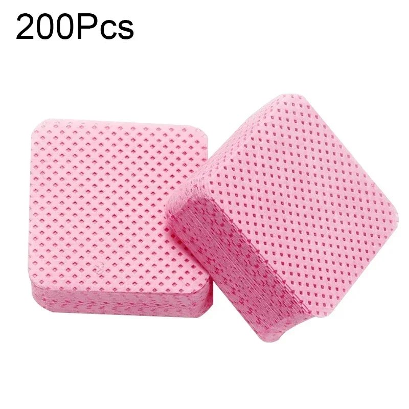 300/100Pcs Lint Free Nail Wipes Eyelash Extension Glue Wipes Cleaner Cloth Non-Woven Fabric Nail Gel Polish Remover Cotton Pads