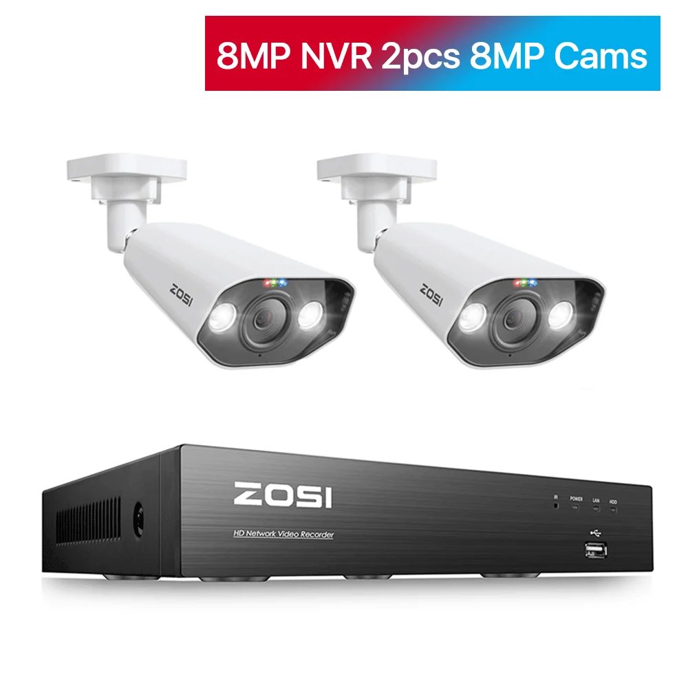 8MP NVR 2pcs 8MP Cam