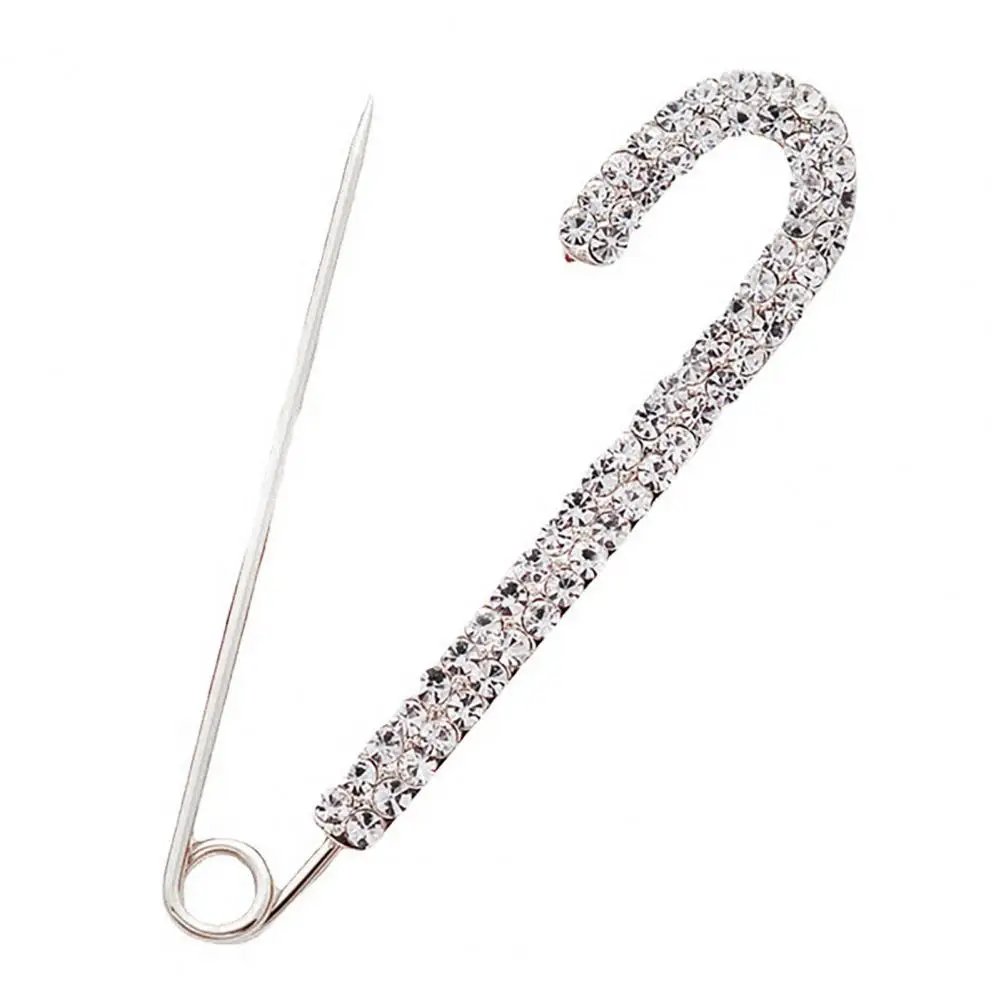 Exquisite Collar Brooch Anti-Exposure Brooch Pin Women Badge Pins Shining Rhinestone Sweater Safety Brooch Pin Jewelry Gift