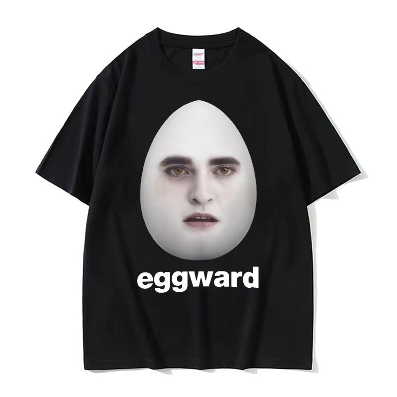Hot Twilight Eggward Funny Meme T Shirt Edward Cullen Parody Humor Tshirt Men Women Casual 100% Cotton Short Sleeve T-shirt Tops