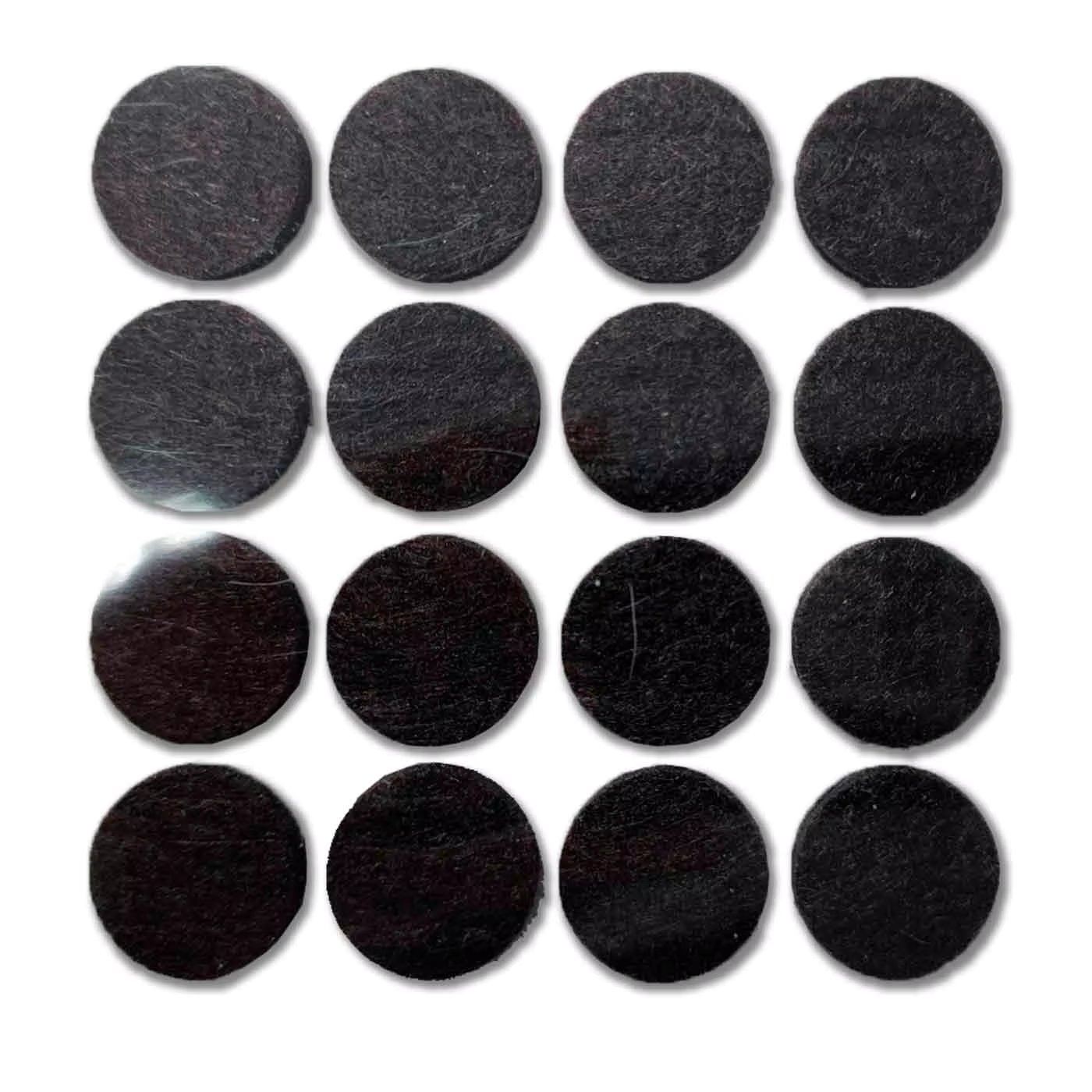 Circular protectors for legs of chairs, tables or furniture. 16 adhesive Felts. Adhesive furniture leg Protector,