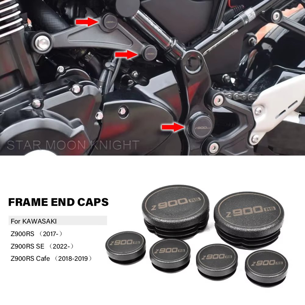 Motorcycle Frame End Caps For Kawasaki Z900RS 2017- 2022 Z 900 RS SE Cafe Accessories Frame Hole Cover Caps Plug Decorative