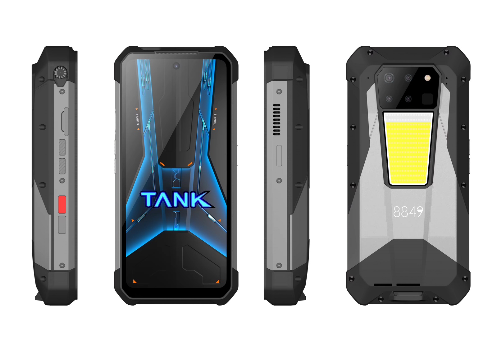 8849 Tank 3 Pro by Unihertz Rugged Projector Smartphone Android 32/36GB RAM 512GB ROM 5G 120W Charger  23800mAh OTG Mobile Phone