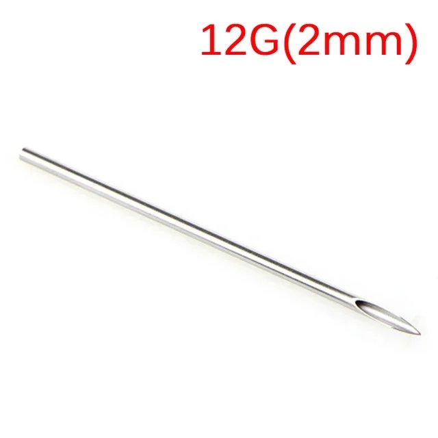 10pcs/set Disposable Tattoo 12g/14g/16g/18g/20g Piercing Needles For Navel Nipple Ear Nose Lip Tattoo Piercing Needles Kit Tool