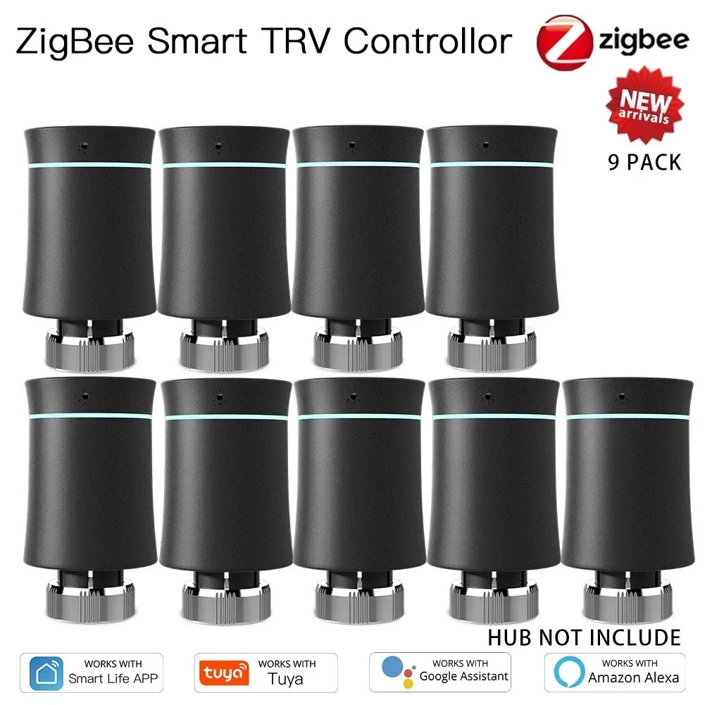 9PCS Black Valve