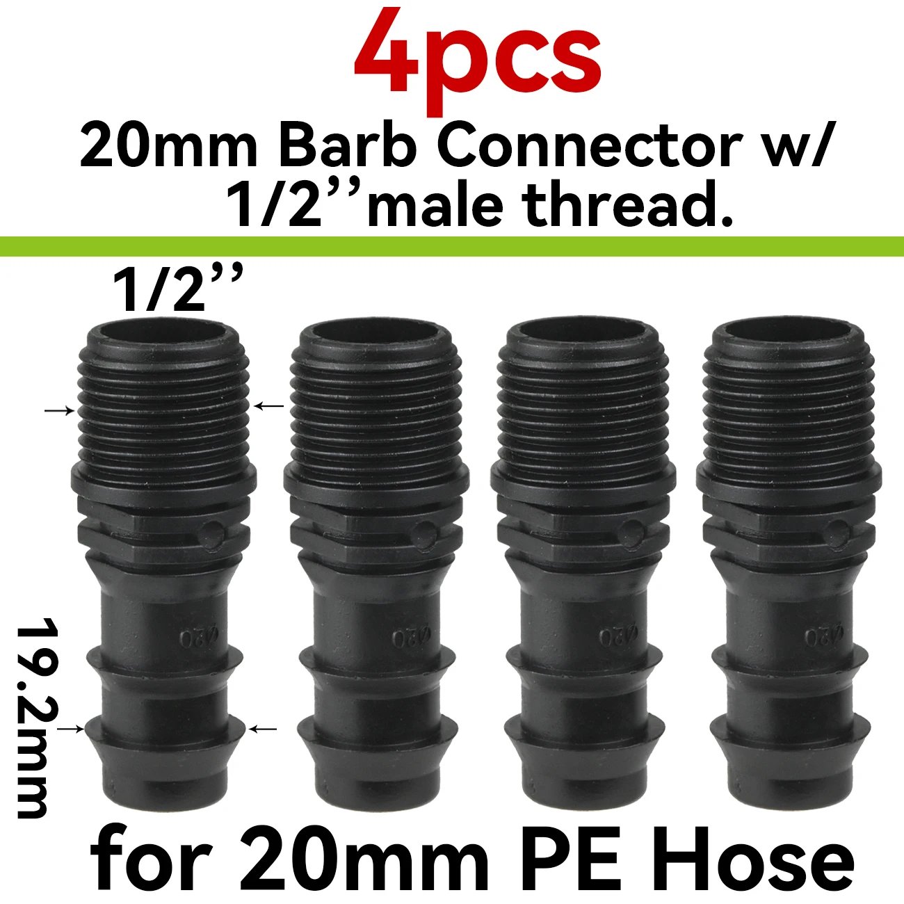 I-20mm-1I2inch-4pcs