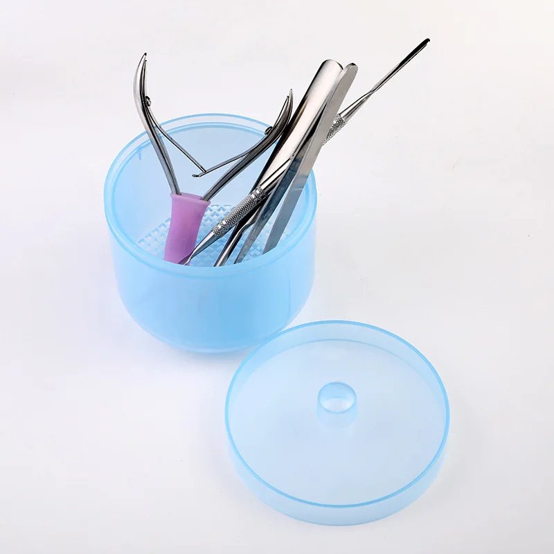 Nail Sterilizer Tray Disinfection Box Sterilizing Clean Nail Art Salon Manicure Implement Sanitize Tool Equipment Cleaner Tools