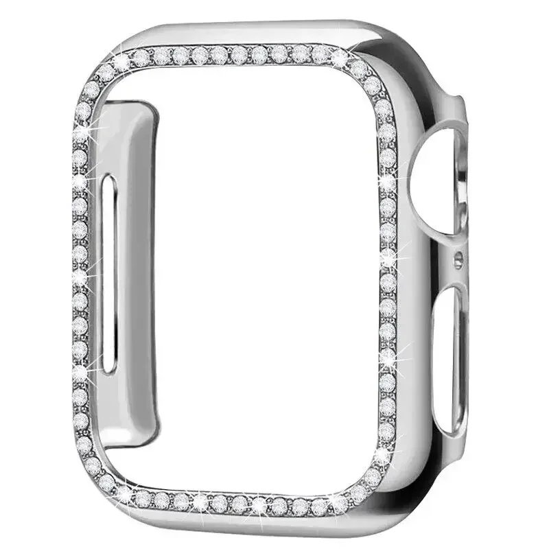 Diamond Case For Apple Watch Cover 9 8 7 41mm 45mm 44mm 40mm Bling Bumper Protector Shell For iWatch Series 8 3 4 5 6 SE