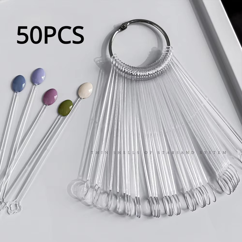 ins False Nail Art Color Card Display Stand Gel Polish Template Fan Shape Nail Art Tip Sample Stand Nail Polish Practice Palette
