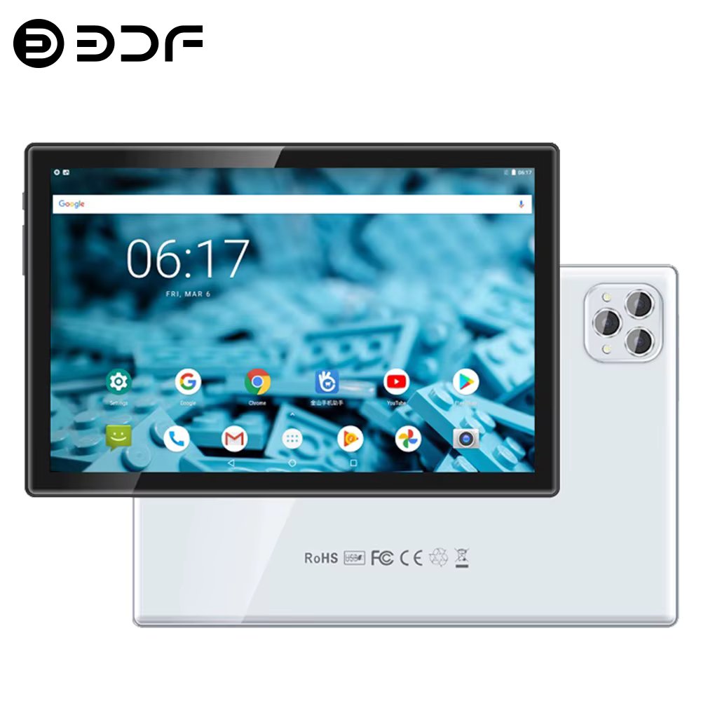 2024 New Android Tablets PC 10.1 Inch Octa Core 8GB RAM 256GB ROM 4G LTE Phone Call Dual SIM Dual WiFi Google Tablets 5000mAh