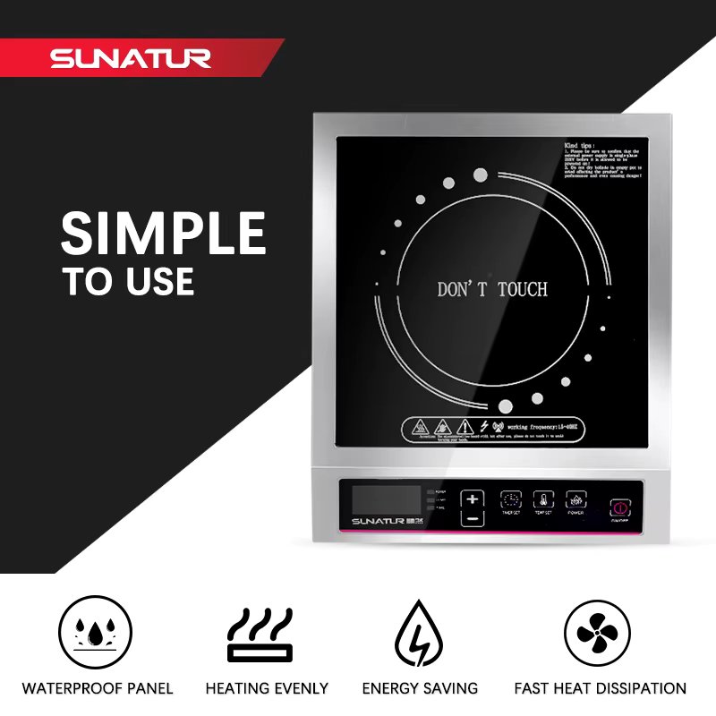 SUNATUR Mini Circular Electric Induction Stove 220V 2-Holes Plaque Cooker Portable Hob for Efficient Cooking, Ideal Mini Cookers