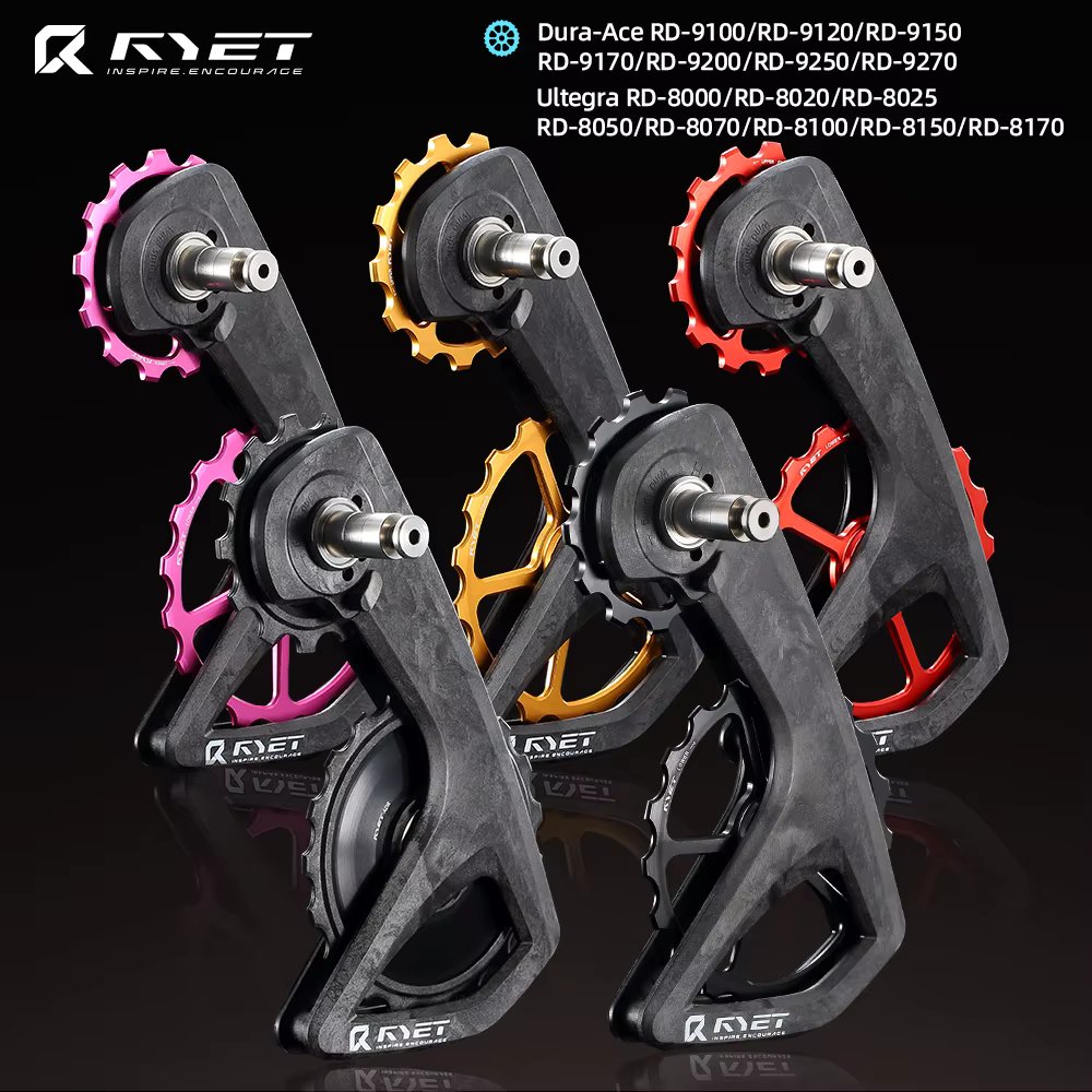 RYET RS Full Ceramic Oversized Derailleur Pulley Wheel 13T-19T Pulley Wheel Fit For Shiman R8000 R8100 R8150 R9100 R9250 Part