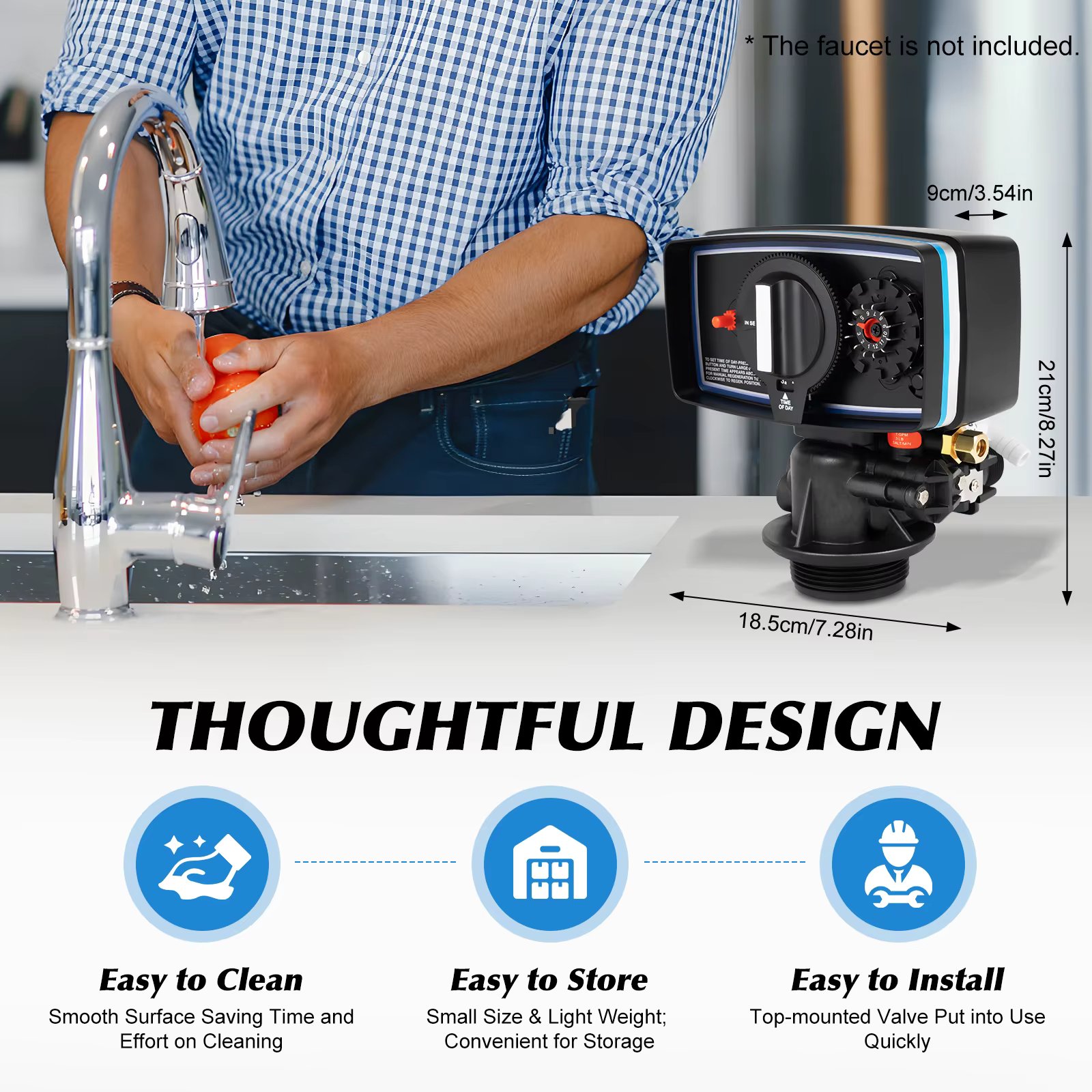 110V Time Clock Control Valve, 3W Water Purifier Time Control Valve Water Softening Valve