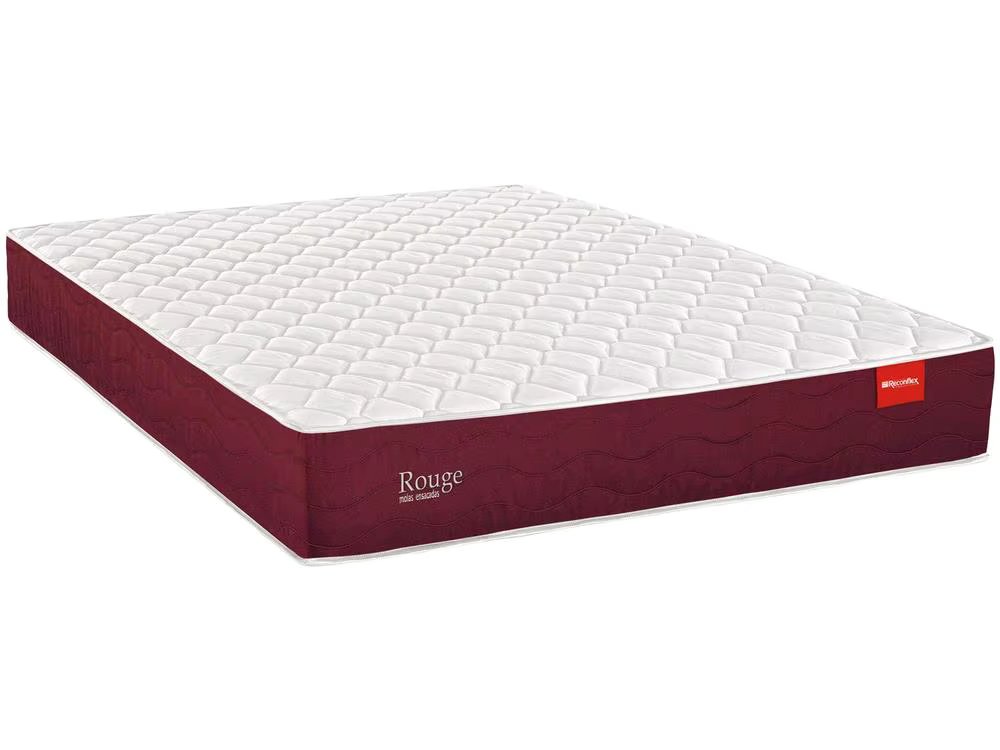 Queen Reconflex Mattress of Bumper Springs 22x158x198cm Rouge