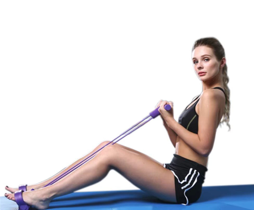 Extensor 4 El&aacute;sticos Exerc&iacute;cios Academia Gin&aacute;stica Tens&atilde;o Forte Faixa El&aacute;stica de Resist&ecirc;ncia with Corda for Puxar