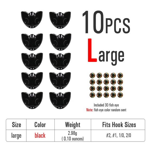 10pcs black L