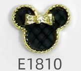 10Pcs/lot 3D Alloy Mouse Head Nail Art Charms 2024 New AB Color Dazzling Diamond Ring Christmas Bow Tie Nail Parts Decoration