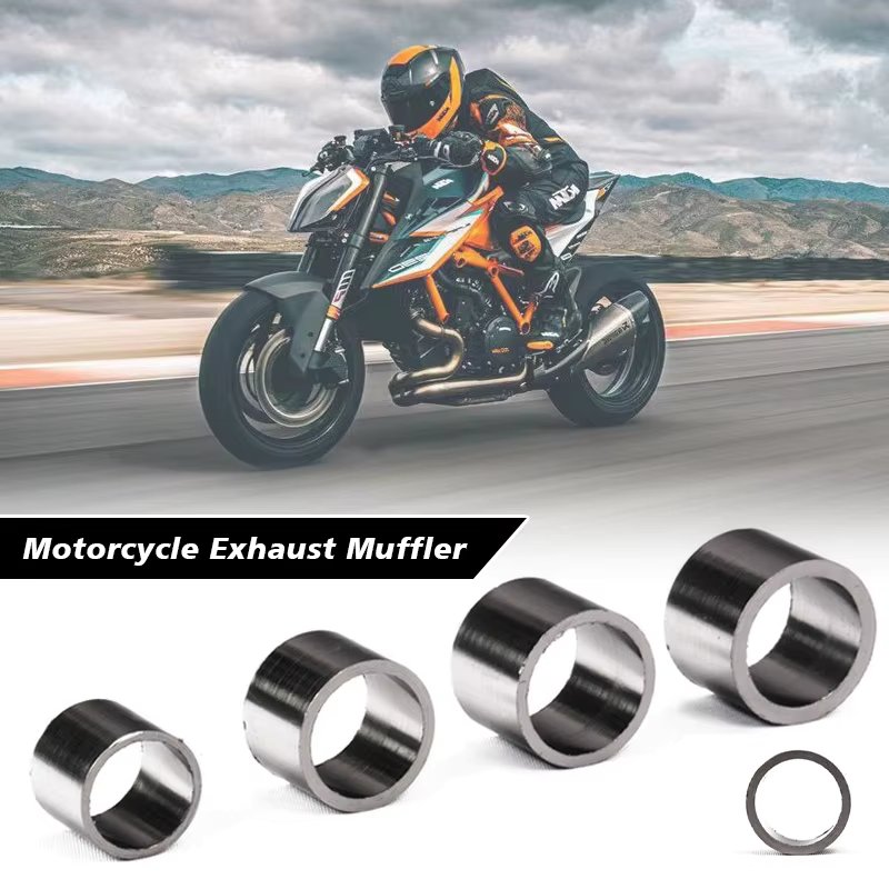 Motorcycle Muffler Exhaust Pipe Graphite Gasket Seal Ring 30-62mm Inner Dia Silencer Connector Motos Dirt Pit Bike O-Ring