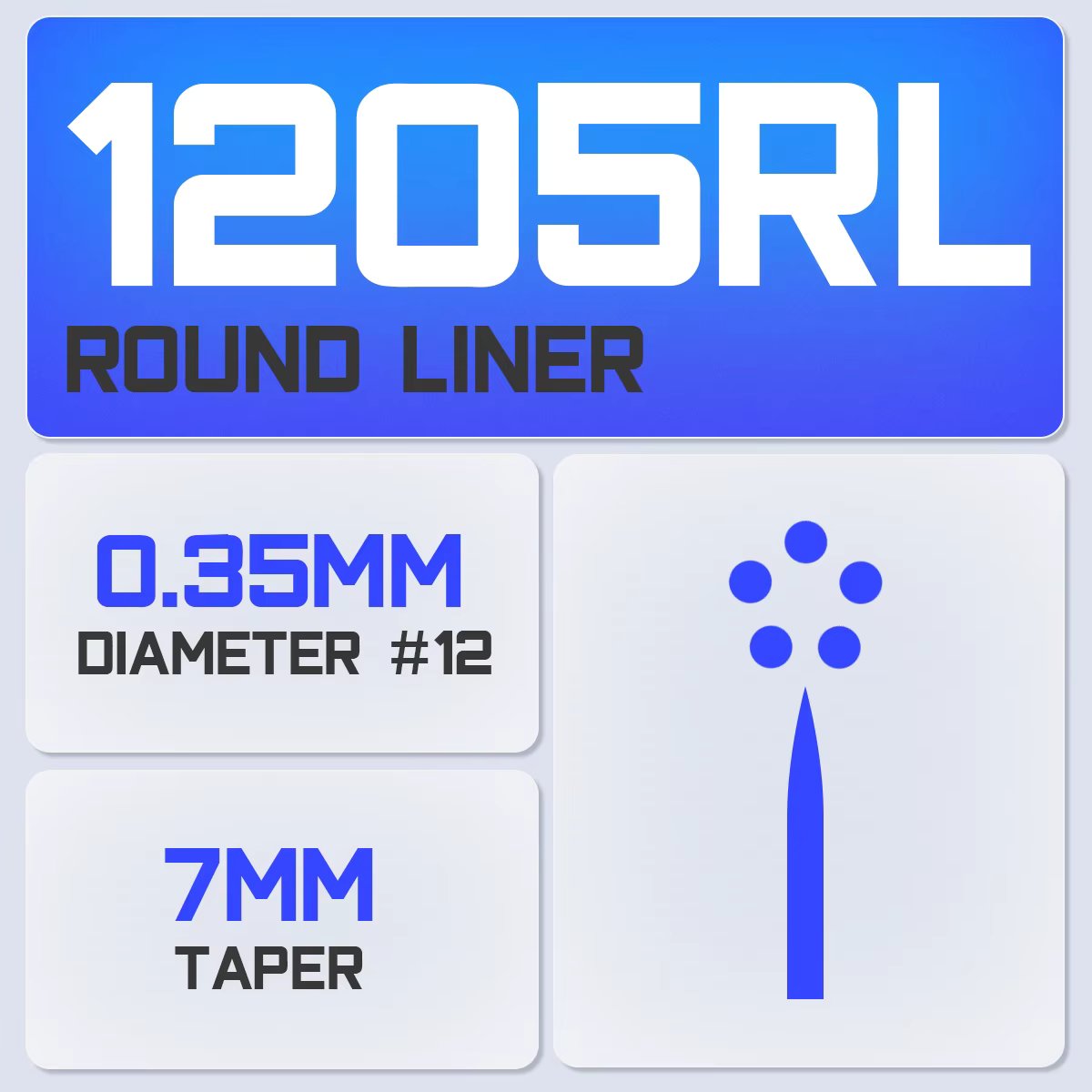 MAMBA LOONG 10PCS Tattoo Needles Cartridges 0.35MM Disposable Sterilized Membrane Safety Tattoo Needle for Tattoo Machine Pen