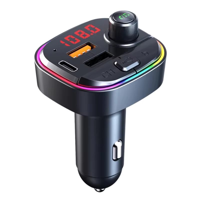 Transmissor Fm Bluetooth Carro Carregador Usb Tipo C Mp3 Nfe
