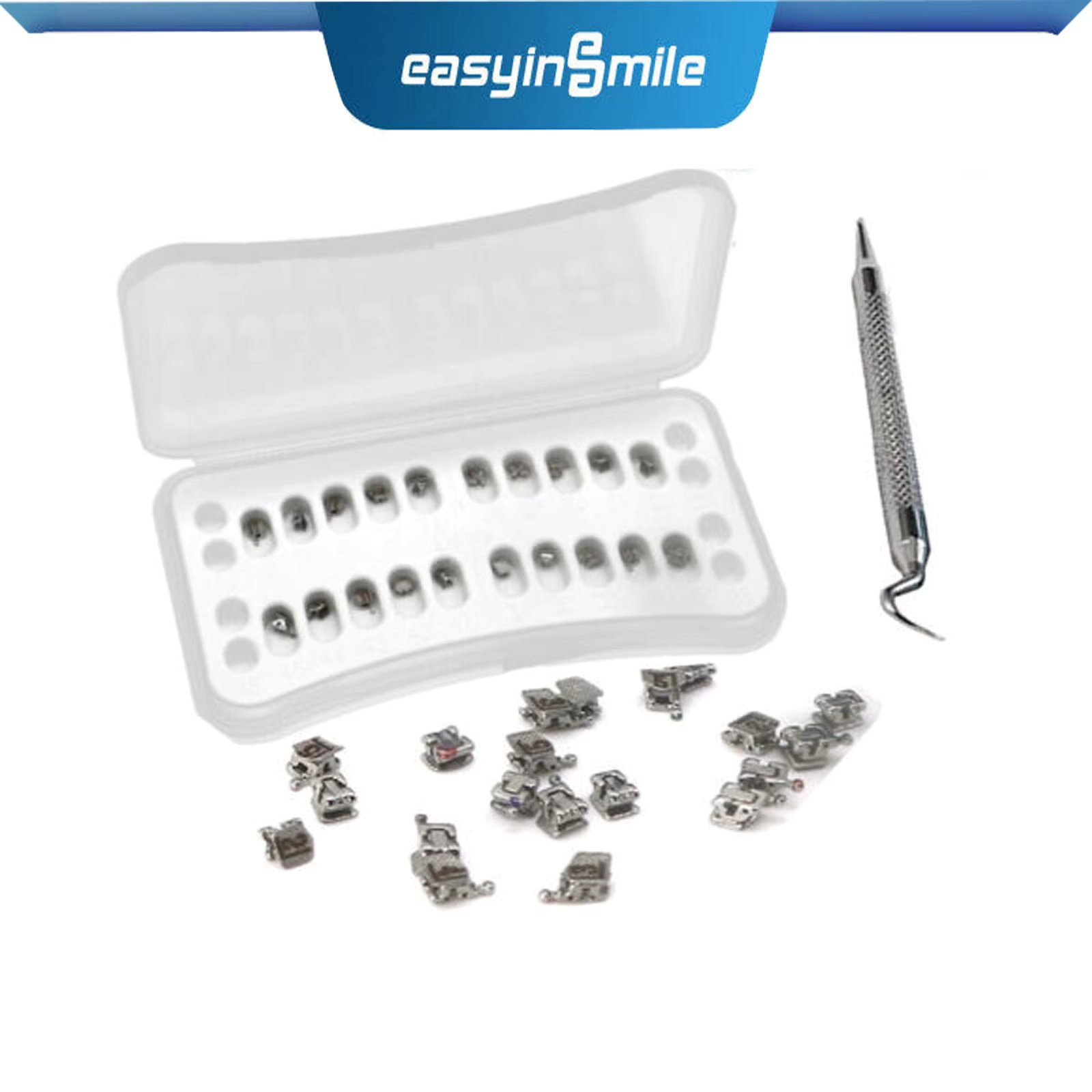 Easyinsmile Dental Material for Metal Self Ligating Orhto Bracket Mini Braces Roth / MBT 345 022 Newest Type High Quality
