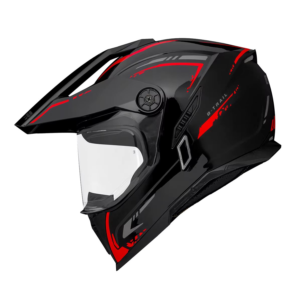 Helmet Bieffe B-Trail Authentic Black/Red-Glasses Internal